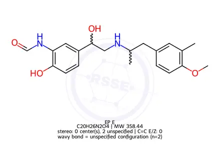 Chemical structure of Formoterol EP Impurity E (Mixture of Diastereomers)