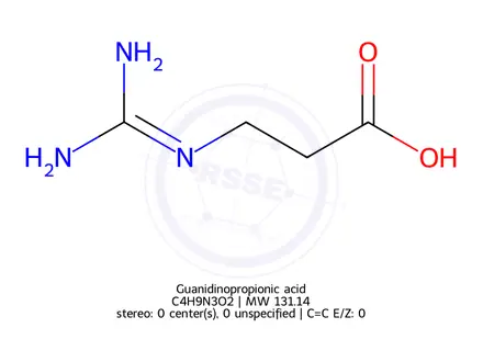 Chemical structure of β-Guanidinopropionic acid