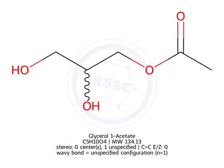 Chemical structure of Glycerol 1-Acetate