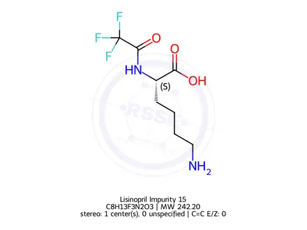 Chemical structure of Lisinopril Impurity 15