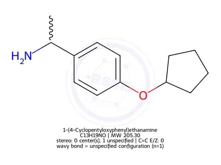 Chemical structure of 1-(4-Cyclopentyloxyphenyl)ethanamine