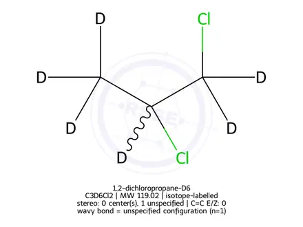 Chemical structure of 1,2-dichloropropane-D6