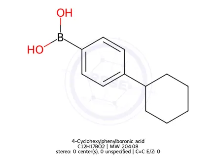 Chemical structure of 4-Cyclohexylphenylboronic acid