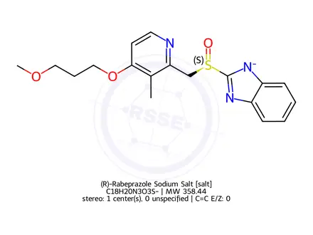 Chemical structure of (R)-Rabeprazole Sodium Salt
