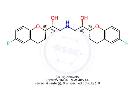 Chemical structure of (RR,RR)-Nebivolol
