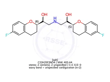 Chemical structure of Nebivolol(Hydrochloride)