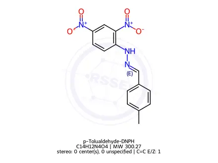Chemical structure of p-Tolualdehyde-DNPH