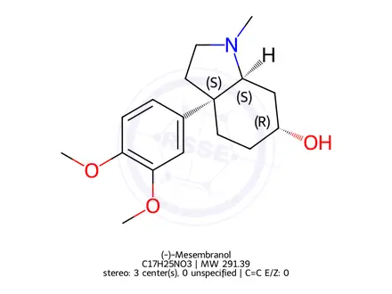Chemical structure of (-)-Mesembranol