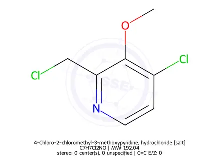 Chemical structure of 4-Chloro-2-chloromethyl-3-methoxypyridine, hydrochloride