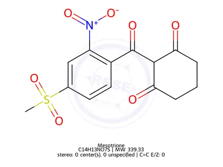 Chemical structure of Mesotrione