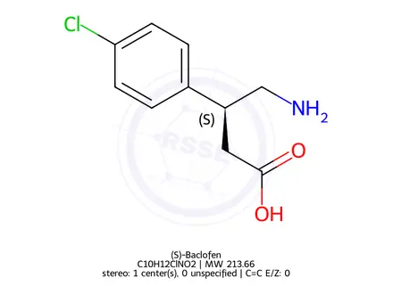 Chemical structure of (S)-Baclofen