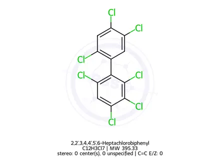 Chemical structure of 2,2',3,4,4',5',6-Heptachlorobiphenyl