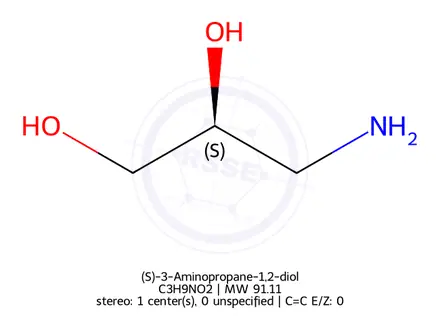 Chemical structure of (S)-3-Aminopropane-1,2-diol