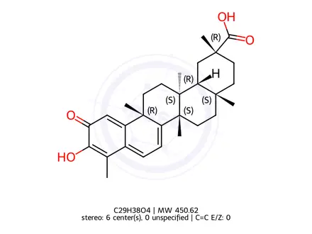 Chemical structure of Celastrol