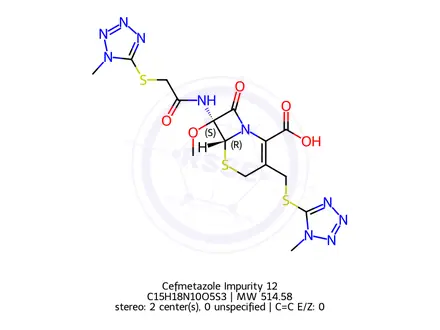 Chemical structure of Cefmetazole Impurity 12