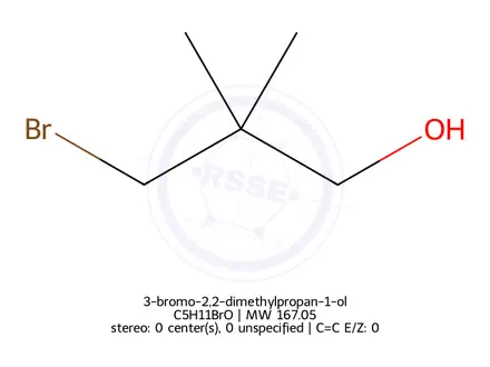 Chemical structure of 3-bromo-2,2-dimethylpropan-1-ol