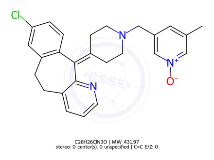 Chemical structure of Rupatadine N-oxide
