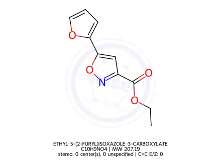 Chemical structure of ETHYL 5-(2-FURYL)ISOXAZOLE-3-CARBOXYLATE