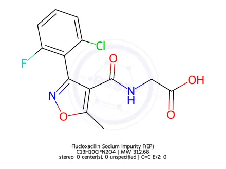 Chemical structure of Flucloxacillin Sodium Impurity F(EP)