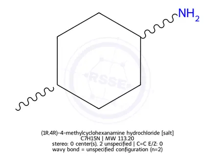 Chemical structure of (1R,4R)-4-methylcyclohexanamine hydrochloride