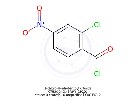 Chemical structure of 2-chloro-4-nitrobenzoyl chloride