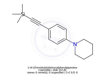 Chemical structure of 1-(4-((Trimethylsilyl)ethynyl)phenyl)piperidine