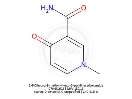 Chemical structure of 1,4-Dihydro-1-methyl-4-oxo-3-pyridinecarboxamide