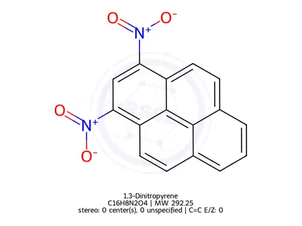 Chemical structure of 1,3-Dinitropyrene