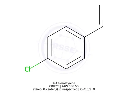 Chemical structure of 4-Chlorostyrene