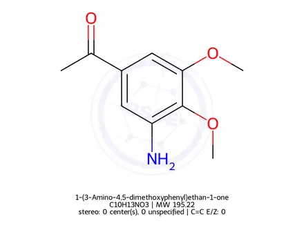 Chemical structure of 1-(3-Amino-4,5-dimethoxyphenyl)ethanone