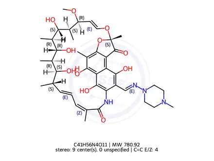 Chemical structure of 25-Desacetyl Rifampicin
