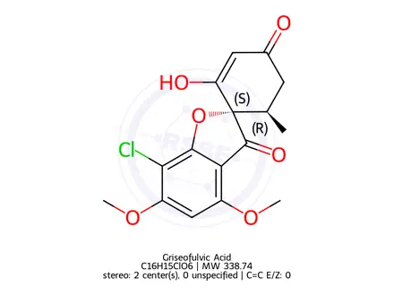 Chemical structure of Griseofulvic Acid