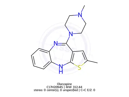 Chemical structure of Olanzapine Benzoate