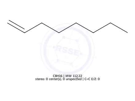 Chemical structure of 1-Octene