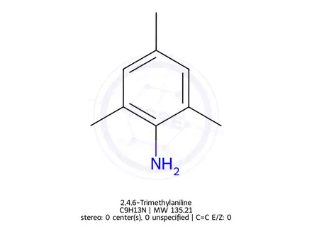 Chemical structure of 2,4,6-Trimethylaniline