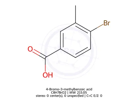 Chemical structure of 4-Bromo-3-methylbenzoic acid