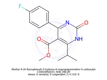 Chemical structure of Methyl 4-(4-fluorophenyl)-2-hydroxy-6-isopropylpyrimidine-5-carboxylate