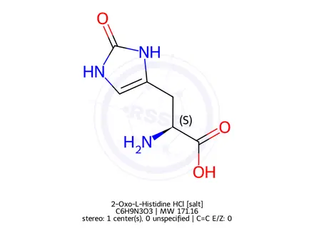 Chemical structure of 2-Oxo-L-Histidine