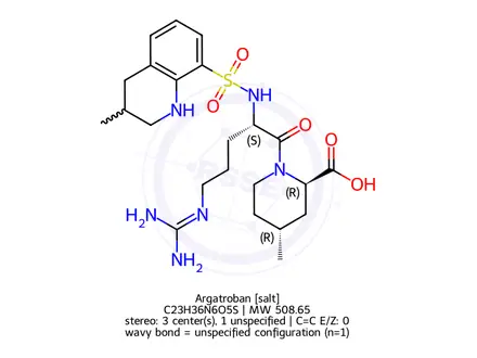 Chemical structure of Argatroban