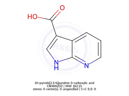Chemical structure of 1H-pyrrolo[2,3-b]pyridine-3-carboxylic acid