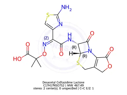 Chemical structure of Ceftazidime Lactone