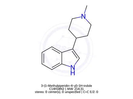 Chemical structure of 3-(1-Methylpiperidin-4-yl)-1H-indole