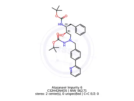 Chemical structure of Tert-butyl 2-((2R,3S)-3-((tert-butoxycarbonyl)amino)-2-hydroxy-4-phenylbutyl)-2-(4-(pyridin-2-yl)benzyl)hydrazine-1-carboxylate