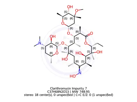 Chemical structure of Clarithromycin Impurity 7