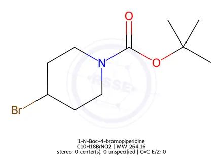 Chemical structure of 1-N-Boc-4-bromopiperidine