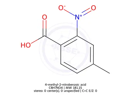 Chemical structure of 4-methyl-2-nitrobenzoic acid