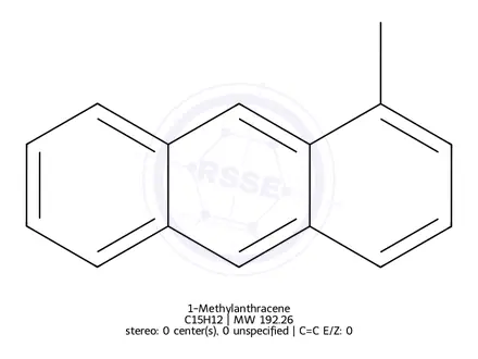 Chemical structure of 1-Methylanthracene