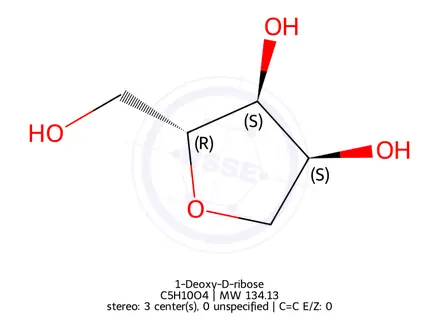 Chemical structure of 1-Deoxy-D-ribose
