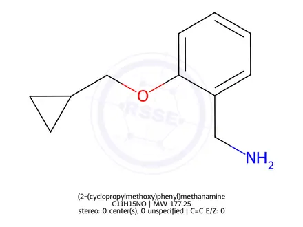 Chemical structure of (2-(cyclopropylmethoxy)phenyl)methanamine