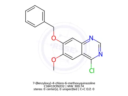 Chemical structure of 7-(Benzyloxy)-4-chloro-6-methoxyquinazoline